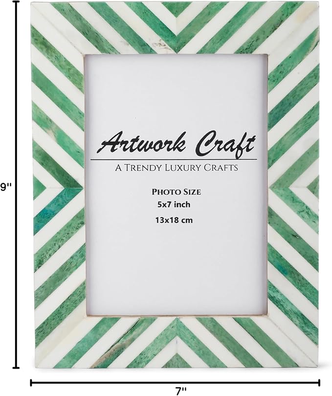 Picture Photo Frame Chevron Herringbone Art Inspired Vintage Table-Top/Wall - Image 7