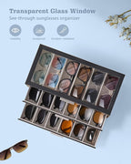 Lolalet Sunglasses Storage Box for Women, Eyewear Eye Glass Organizer - Image 3