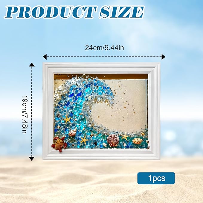 CIYOJA Sea Stained Glass Craft Kit: Wave Mosaic Kit - Image 2