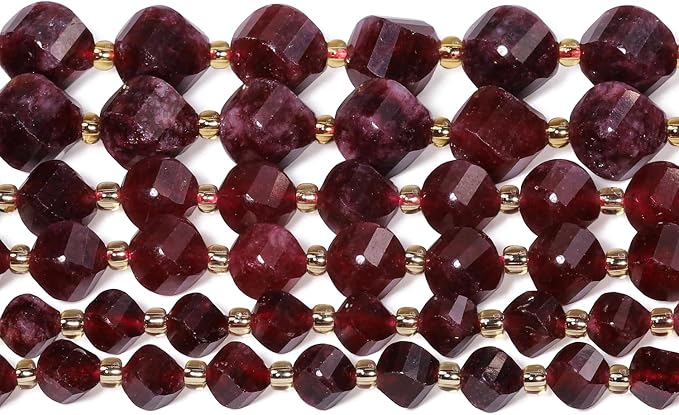 42pcs Natural Garnet Stone Beads - Image 7