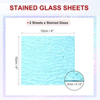 PATIKIL 4 x 4 Inch Transparent Stained Glass Sheets, 2 Sheets Mosaic Glass - Image 2