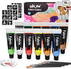 Colorful Fabric Paint Set for Clothes 12 Colors by colorful