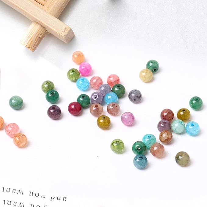 160PCS Natural Stone Beads 10MM Agate Spacer Beads Bulk - Image 6