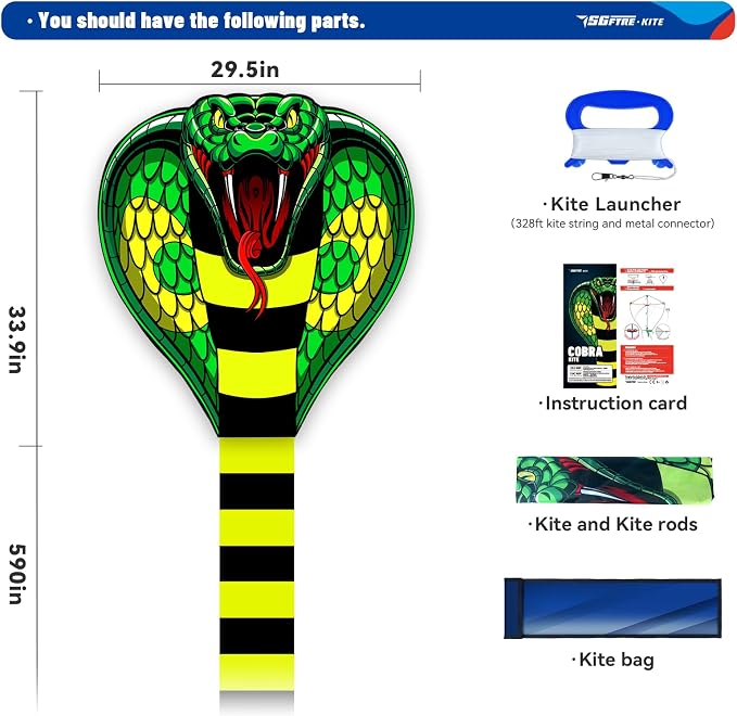 SGftre Complete Kite with Handle, Line & Accessories, Family Outdoor Activities - Image 4