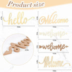 Welcome Hello Unfinished Wooden Letters Wood Cutout Signs - Image 2