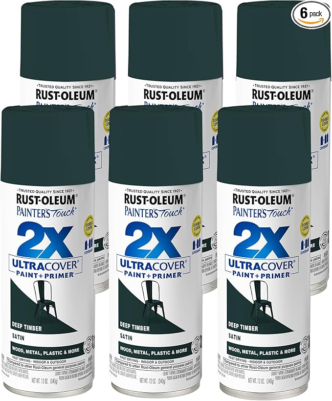 Rust-Oleum 393570-6PK Painter's Touch 2X Ultra Cover Spray Paint, 12 oz by Rust-Oleum