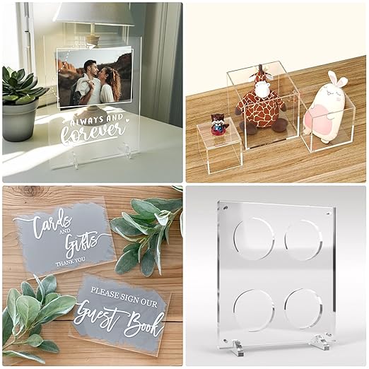 KAITELA 2 Pack 8" x 12" Clear Acrylic Sheet 1/4" Thick Cast Plexiglass Board - Image 7