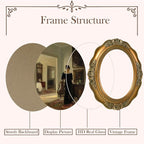 SIKOO Vintage Picture Frames 2.5x3.5 Small Antique Oval Picture Frame Tabletop - Image 7