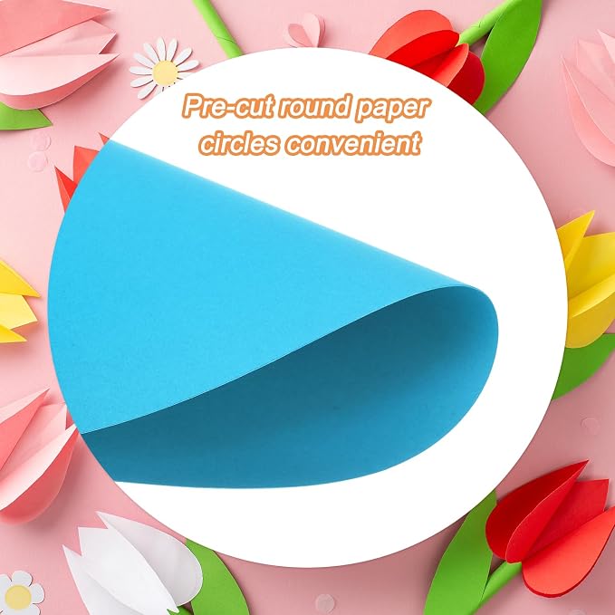 MECCANIXITY 60 PCS Dark Blue Circle Cutouts Paper, 6 Inch Round Cutouts - Image 3