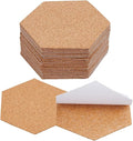 50Pcs Self Adhesive Cork Board Backings Cork Coaster Bottoms 4 Inch Hexagon by SOFPLATE