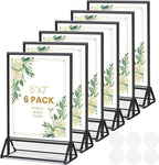Acrylic Sign Holder 5X7 Double-Sided Black Picture Frame -6 Pack | Acrylic by AcrylicSignHolderMahjongRacks%EF%BC%8CMahjongBags