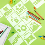 Junkin 20 Pcs Stencil for Painting Stencil Reusable DIY Drawing Template - Image 4