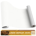 Linen Repair Tape 16x90 inch, Self Adhesive Fabric Patches, Linen Patch Tape Kit, Fabric Repair Tape for Couch Sofas, Headboards, Chairs, Pillows, Curtains, Couches - White