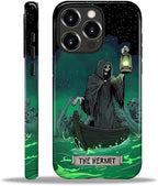 ZHEGAILIAN Case for iPhone 16 Pro, The Hermit Night Skull Durable Shockproof by Home