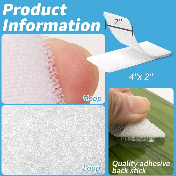 Art3d 48 Sets Hook and Loop Tape Sticky Back - Image 2
