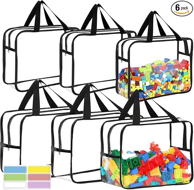 6 Packs Large Toy Storage Bags by OPELETNNT