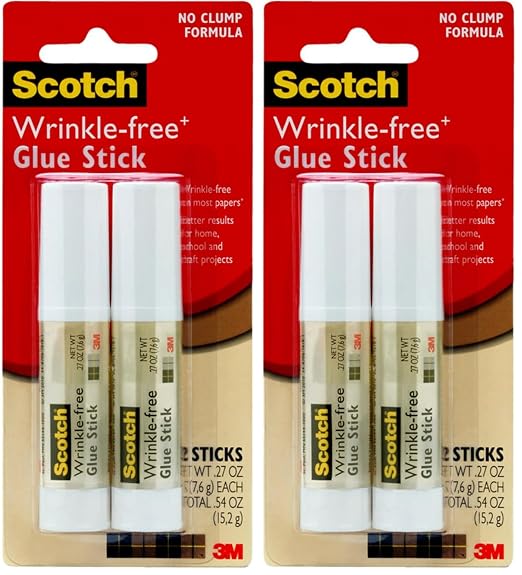 Scotch Wrinkle-Free Glue Sticks, .27 oz Each by Unknown