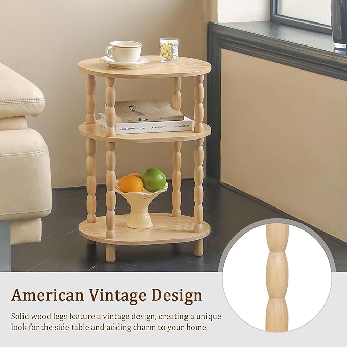 MaxSmeo End Table, Small Oval Side Table - Image 5