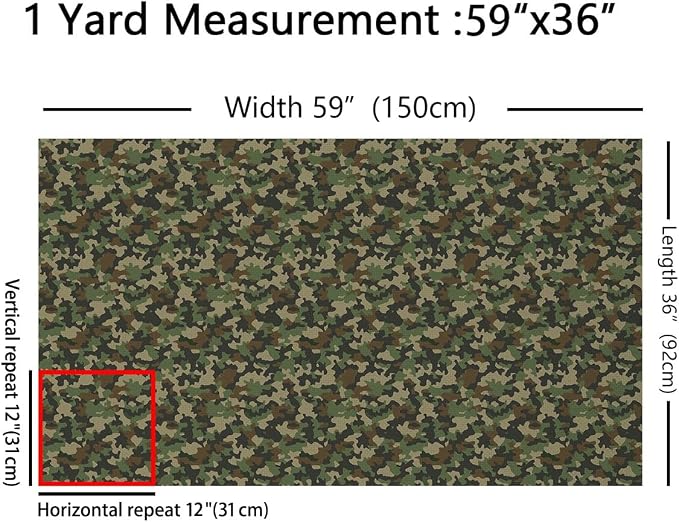Feelyou Camo Upholstery Fabric for Chairs Sofa Couch, Wild Camouflage Outdoor - Image 2