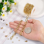 6.5 FT Bright Gold Chains for Jewelry Making Oval Circle Chain Link | Stainless - Image 6