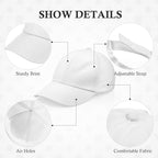 Syhood White Baseball Cap Blank Hat - Image 6