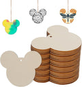 Mouse Head 30Pcs Unfinished Wooden Gift Ornaments DIY Craft Birthday by Tmflexe