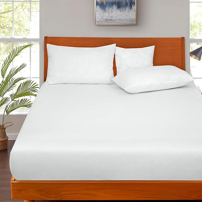 ROYALE LINENS 300 Thread Count 100% Long Staple Combed Cotton Fitted Sheet King - Image 5