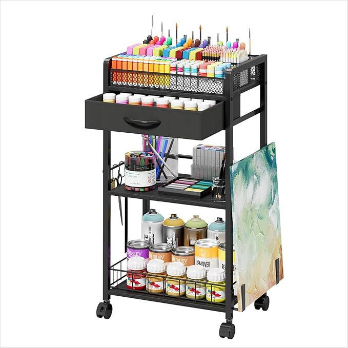 Homsorout 3 Tier Rolling Cart by Homsorout