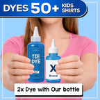 Jim&Gloria Tie Dye Kit, 36 Tiedye Powder 12 Larger Bottles Fabric Dyes - Image 3
