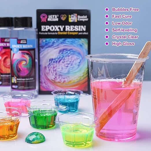 LET'S RESIN Bubble Free Epoxy Resin, 23oz Crystal Clear Resin Kit - Image 5