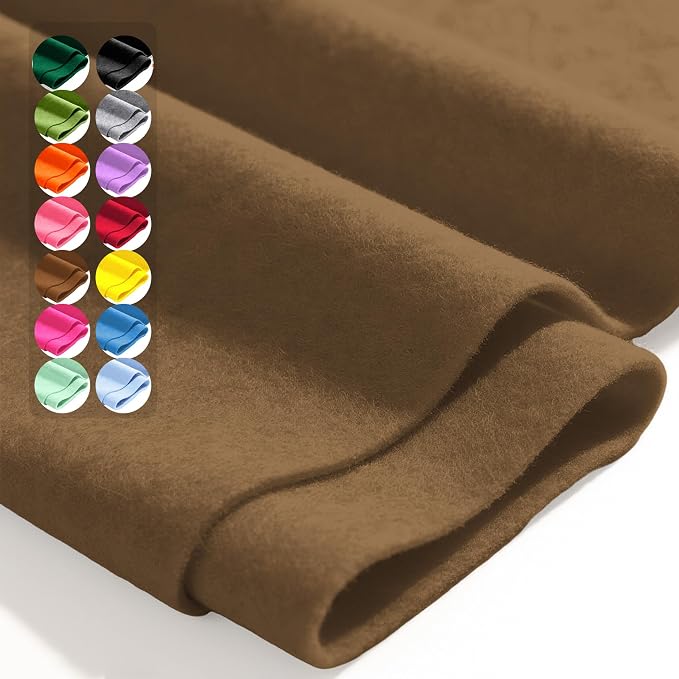 Friar Brown 36" X 36" Felt Fabric Sheet by Luceinvita