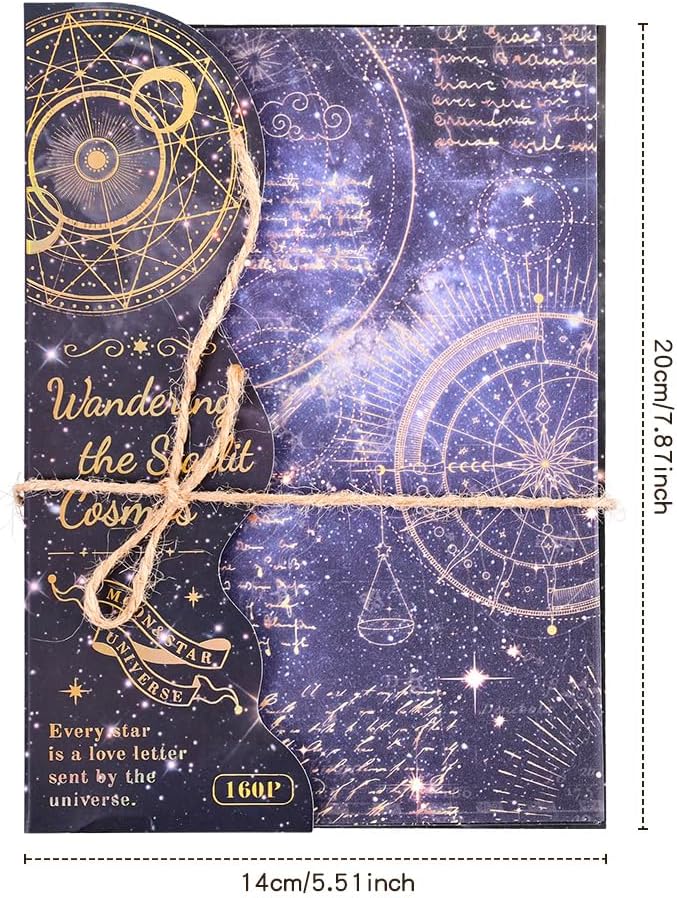 icceemee 160 Sheets of Starry Sky Scrapbook Paper, journaling Scrapbook - Image 8
