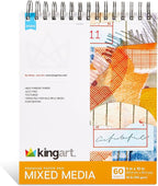 KINGART Mixed Media Sketchbook – 8x10 Inch, Heavyweight Acid-Free Paper – by KINGART