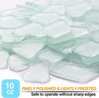 Keedolla Tumbled Sea Glass for Crafts - 10 OZ White Flat Frosted Seaglass - Image 2