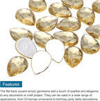 MECCANIXITY 50PCS Flat Back Acrylic Teardrop Gems 13x18mm Artificial Rhinestones - Image 4