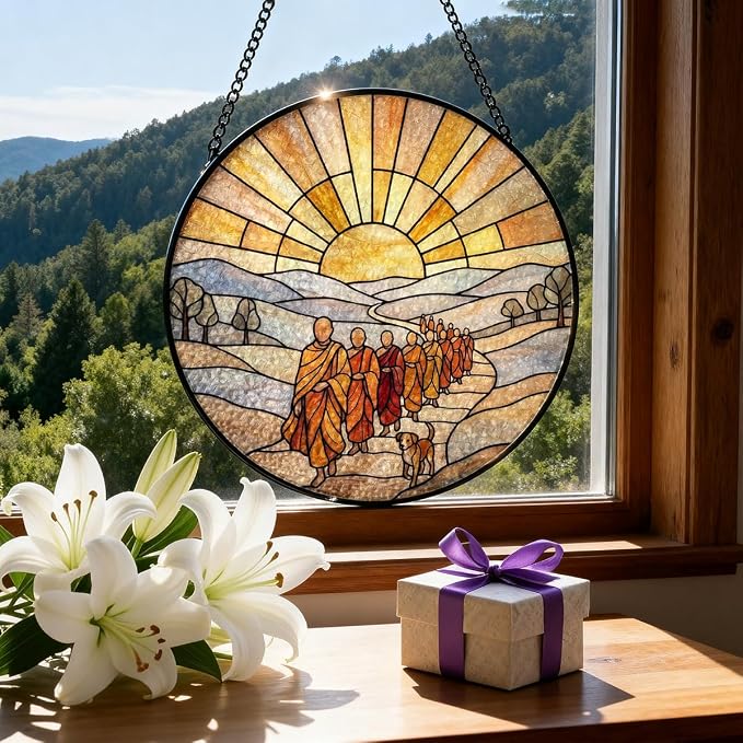 Stained Glass Window Hanging, Walk - Image 6
