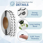 400 PCS 2mm Double Sided Foam Dots 0.3" Foam Round Dots 3D Foam Tape Craft - Image 3