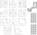 14 PCs Free Motion Quilting Template Set Includes 11 Quilting Templates 3mm by MAQUITA
