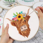 Louise Maelys Highland Cow Floral Embroidery Kit - Image 4