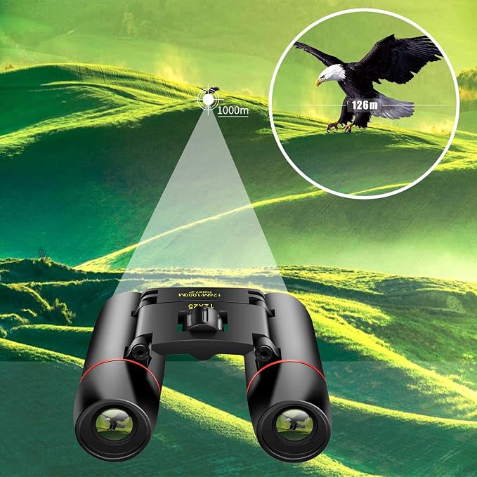 POLDR 12X25 Small Pocket Binoculars Compact Adults, Mini Kids Binoculars Boys - Image 6