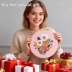Herdiese Embroidery Kit for Beginners & Adults, Pre-Printed Fabrics, 9 Needles - Image 7