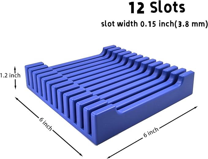 Storage Rack for Quilting Rulers, 12 Slot Ruler Holder Organizer and Storage - Image 6