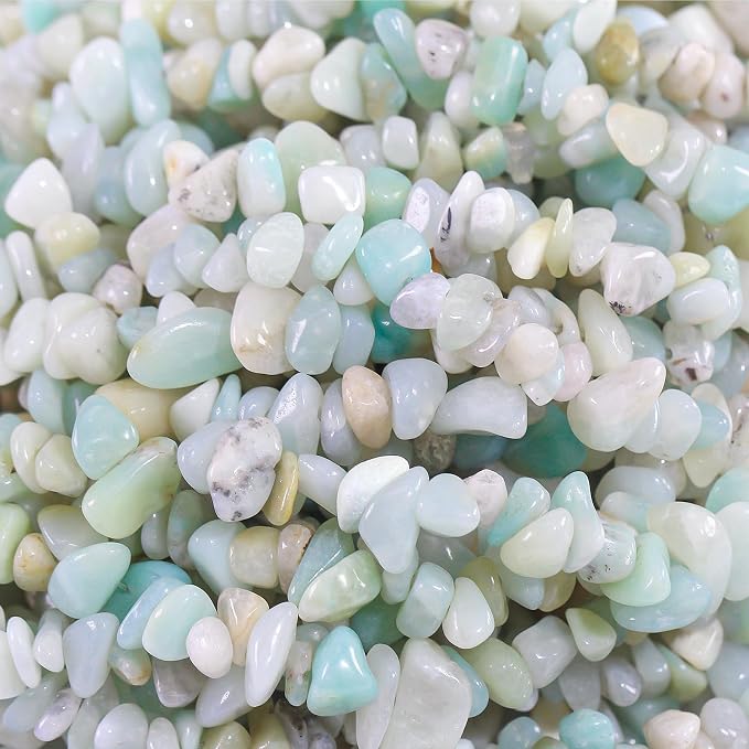 260pcs Natural Amazonite Crystal Beads Chips 5mm to 8mm Irregular Gemstone Beads - Image 3