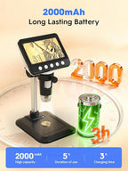 Coin Microscope, 4.3" LCD USB Digital 1000X 1080P Coin Magnifier | 8 Adjustable - Image 8