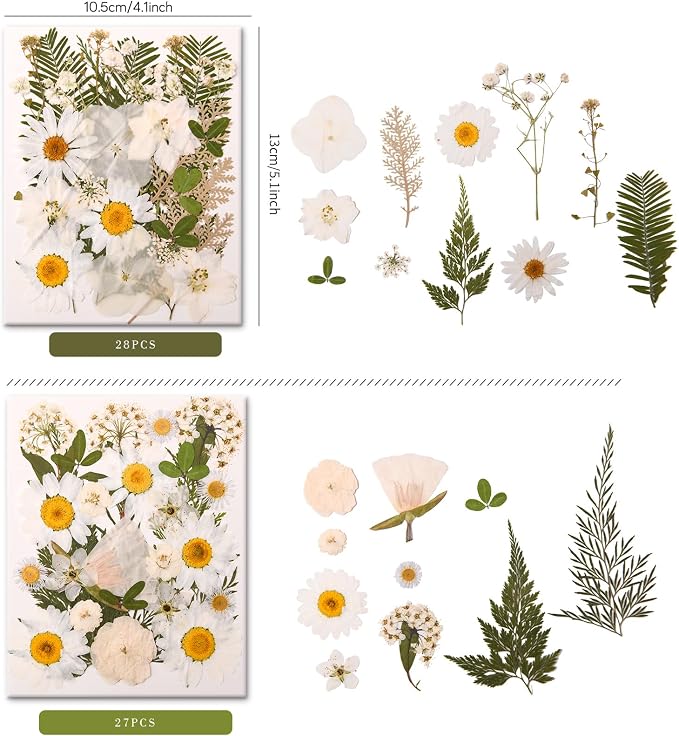 110+PCS Pressed Flowers for Resin, Colorful-i | Real Dried Flower Leaves - Image 4