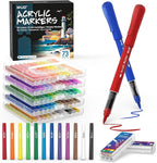 WUO Acrylic Paint Markers, 60 Colors Water-Based No-Bleed Paint Pens by WUO