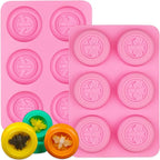 Sakolla 2 Pack Silicone Soap Molds, 6 Cavity Round Honeybee Silicone Molds by Sakolla