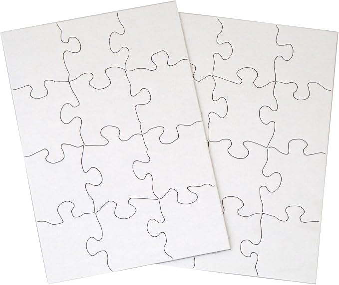24 Blank Jigsaw Puzzles by Inovart