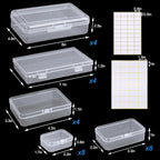 QUEFE 28 Pack Small Storage Containers Mixed Sizes Clear Plastic Boxes Craft - Image 2