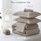 JOLLYVOGUE King Comforter Set, Ultra-Soft Bed in a Bag King Size 7 Pieces - Image 5